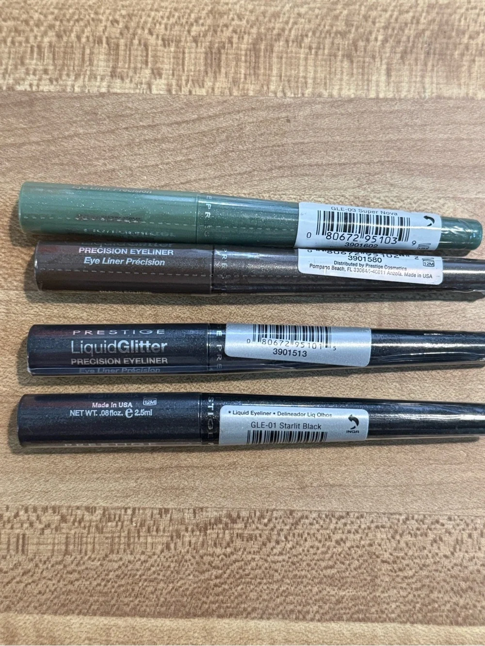 PRESTIGE LiquidGlitter Precision Eyeliner LOT OF 4 NEW
